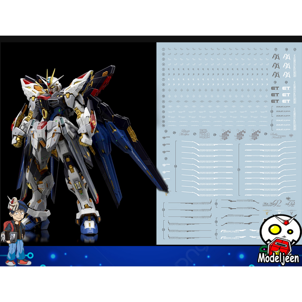 182 Water Decal MGEX1/100 Strike Freedom Gundam ยี่ห้อ S.I.M.P. Model Decal