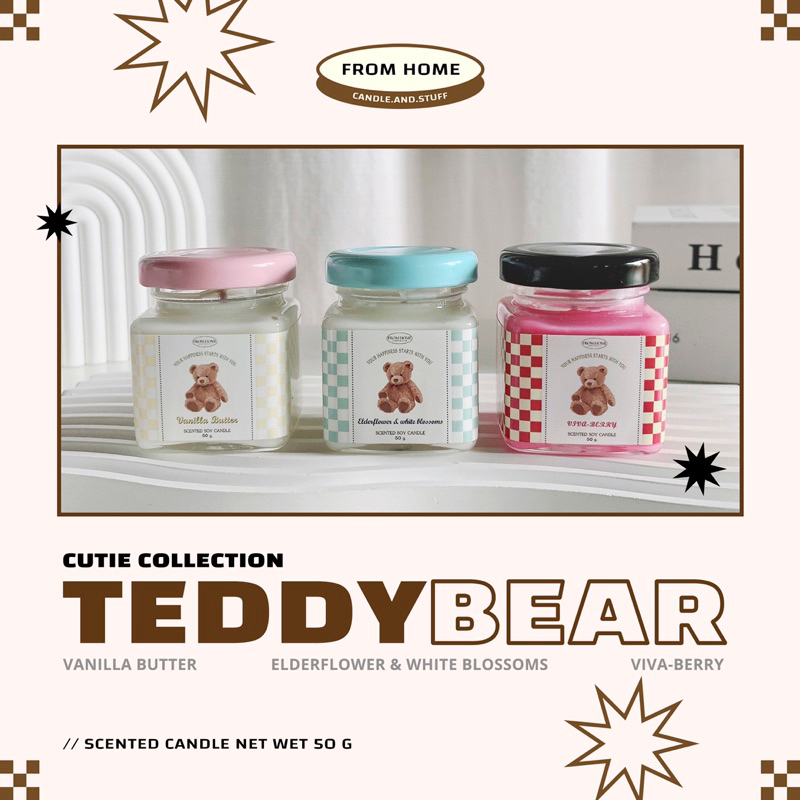 Teddy bear เทียนหอมน่ารัก เทียนหอม 50 กรัม