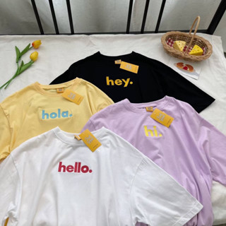 พร้อมส่ง🧸เสื้อยืดโอเวอร์ไซส์ Feelgood hey hola