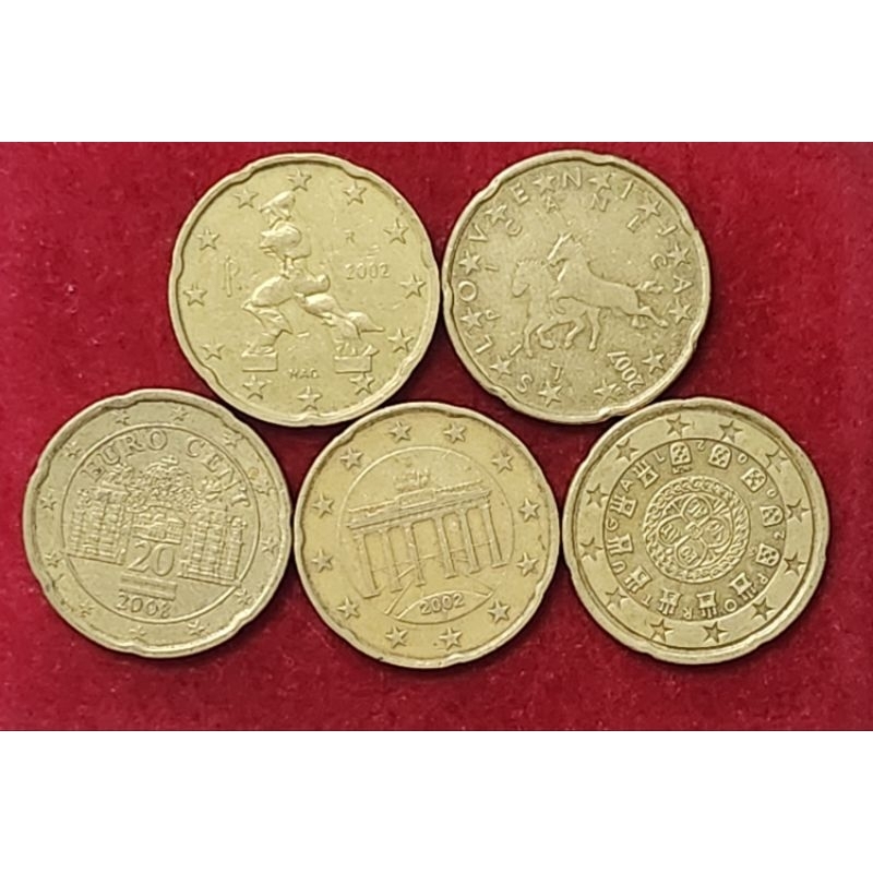 ชุดเหรียญ​ 20 Cent.Euro.​สำหรับสะสม​ สภาพสวยรับประกันแท้🥇💯