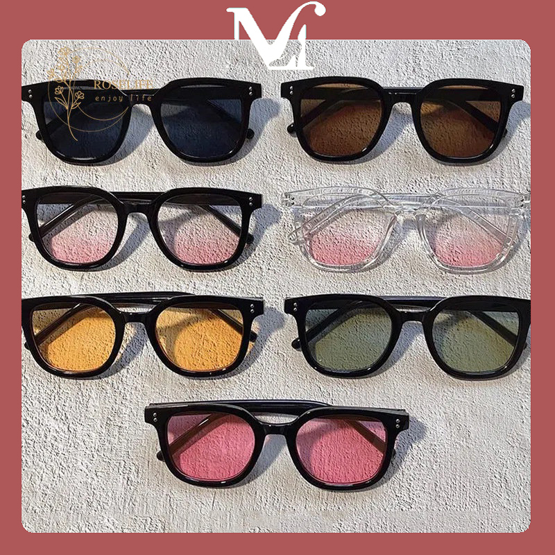 [MOYENNE TH] แว่นตากันแดด UV400 กรอบสี่เหลี่ยม ไล่โทนสี สีน้ําตาล เครื่องประดับแฟชั่น สําหรับผู้ชาย ผู้หญิง