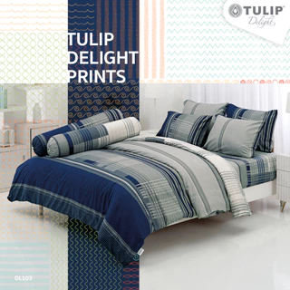 TULIP Delight พิมพ์ลาย DL103 โทนเทากรม ชุดผ้าปูที่นอน ผ้าปูที่นอน ผ้าห่มนวม พิมพ์ลายสวยงาม สัมผัสนุ่ม