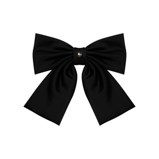 SHU ACCESSORIES ENAMEL LOGO BOW BROOCHES - BLACK
