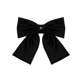 SHU ACCESSORIES ENAMEL LOGO BOW BROOCHES - BLACK