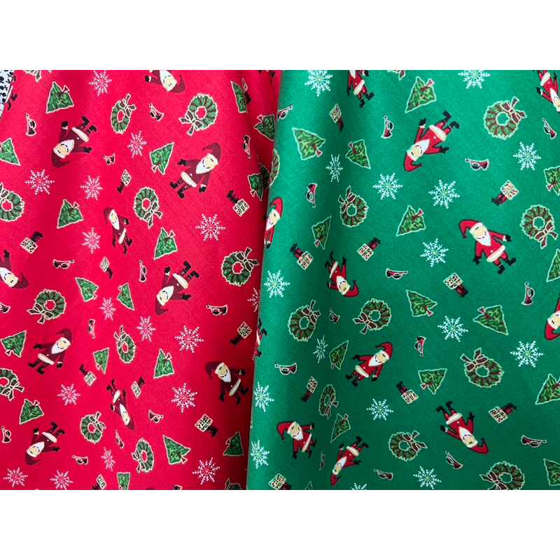 ผ้าพิมพ์ลายคริสต์มาสผ้าเมตรCS00156Cotton100%พิมพ์ลาย