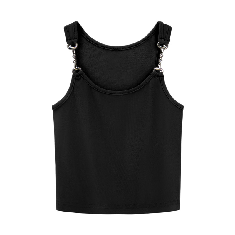 2877 เสื้อสายเดี่ยวมีฟองน้ำในตัว ไม่ต้องใส่เสื้อใน ผ้านิ่มใส่สบาย เซ็กซี่ Built-in bra Camisole - รูปที่ 4