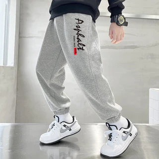 พร้อมส่ง กางเกงเด็กขายาว กางเกงเด็กชายกับเด็กหญิง ผ้านิ่มยืดได้ใส่สบายฯK471