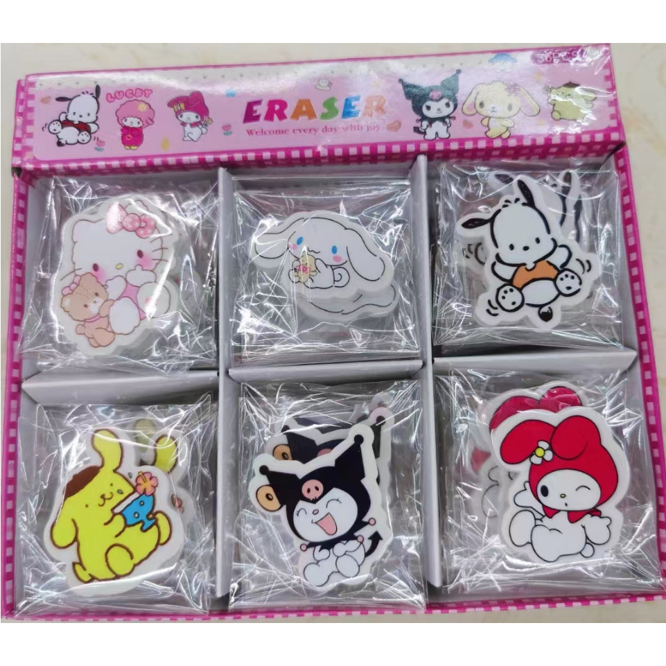 ยางลบ ดินสอ Sanrio 2B ราคาต่อ 1 ขิ้น เครื่องเขียนน่ารัก อุปกรณ์การเรียน Mymelody Kuromi Cinnamoroll Pom Pom