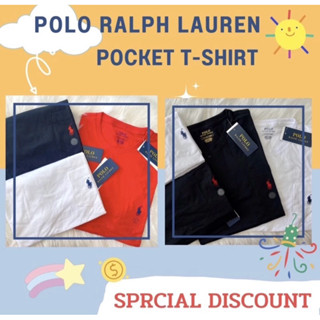 POLO RALPH LAUREN JERSEY POCKET T-SHIRT🤍🖤