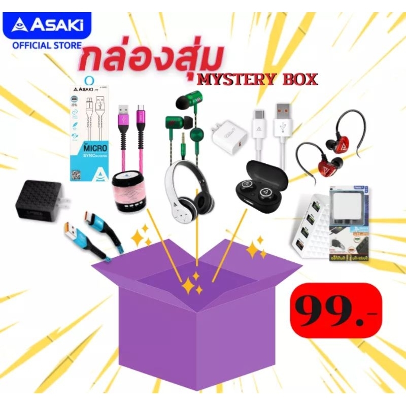 กล่องสุ่มมหัสจรรย์WOW อิเล็กทรอนิกซ์ ไอทีและมือถือหลายรุ่น พาวเวอร์แบ็ง หูฟัง สายชาร์จ น้ำหอม - รูปที่ 7