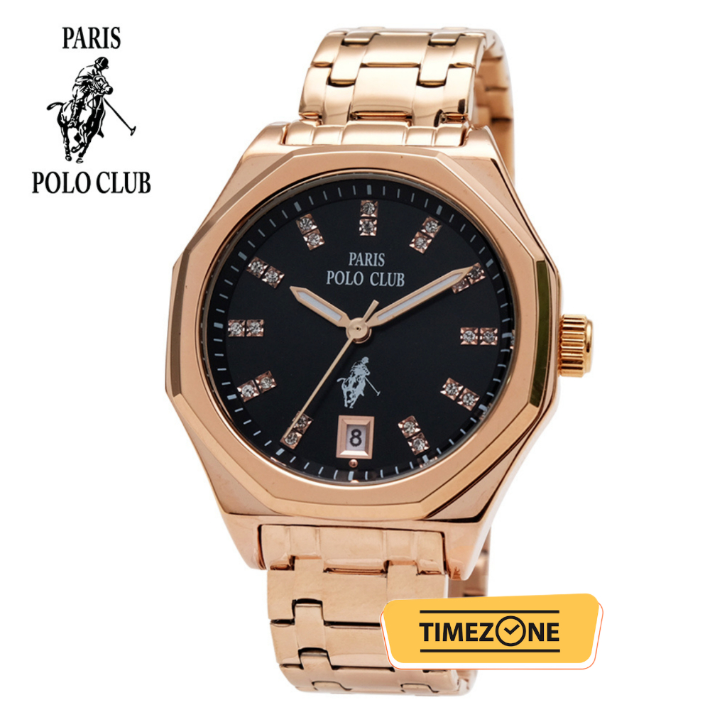 Paris Polo Club นาฬิกาแฟชั่น ของแท้ 100% ประกันศูนย์ 1 ปี นาฬิกาข้อมือผู้หญิง กันน้ำ 3 ATM รุ่น PPC-230210