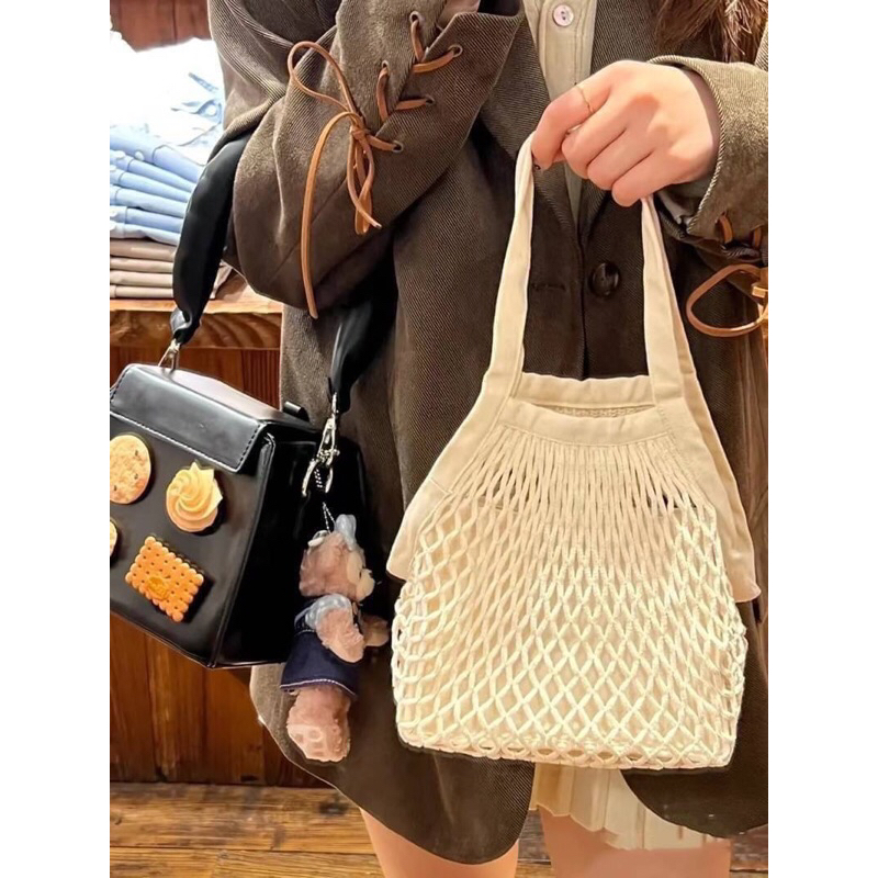 กระเป๋าตะข่าย Muji กระเป๋า