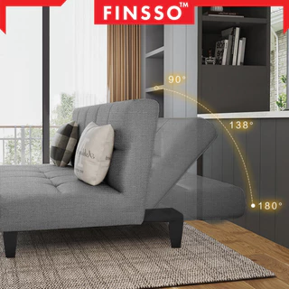 🏮รับประกัน 1 ปี🏮FINSSO: โซฟา โซฟาเบด โซฟาสามารถพับลงเป็นเตียงได้ นอนได้ 3 ระดับ 2-in-1 (OLLY โซฟาเบดพับได้)/ โซฟาปรับนอน