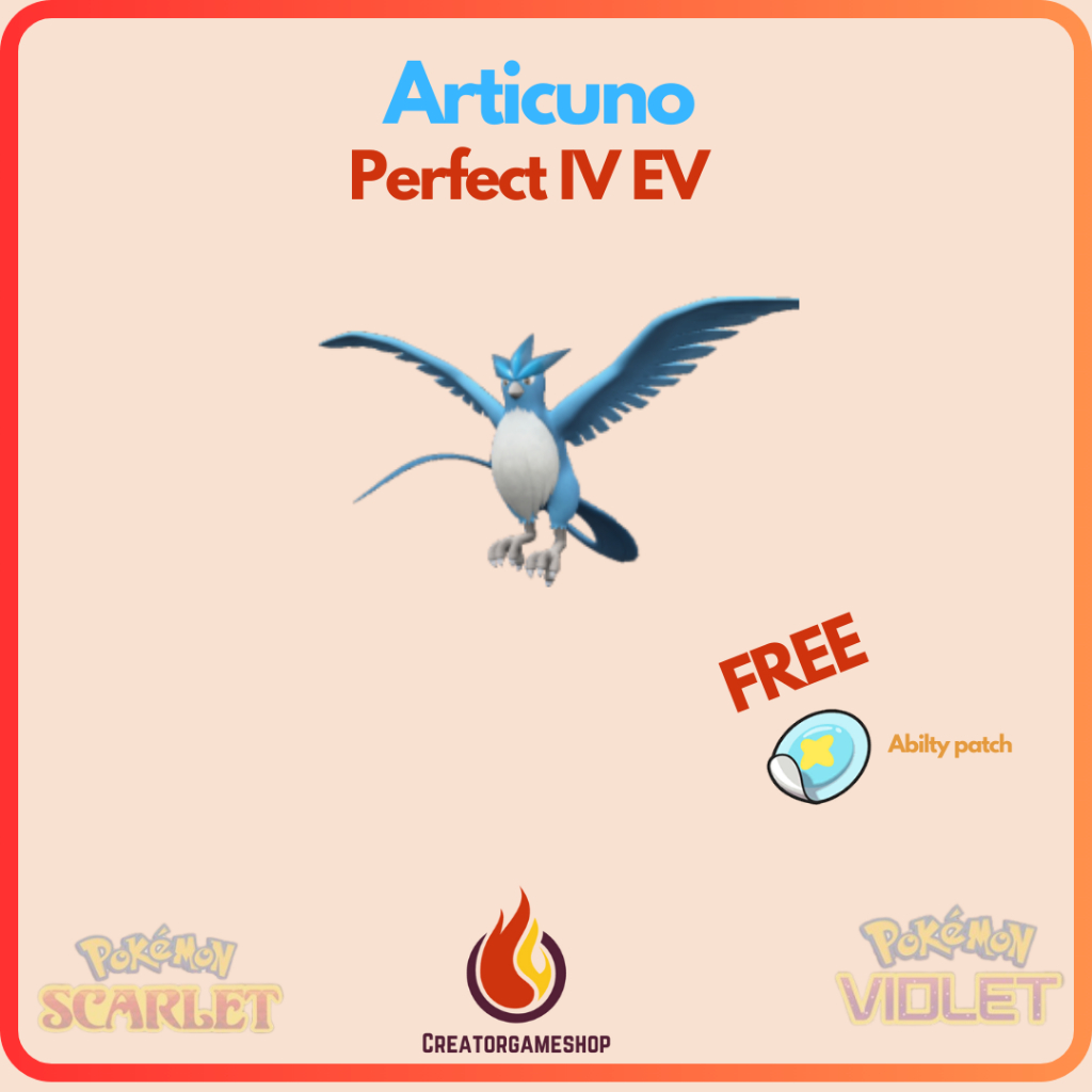 Pokemon Scarlet and Violet  Articuno // Galarian Articuno Shiny // Non-shiny