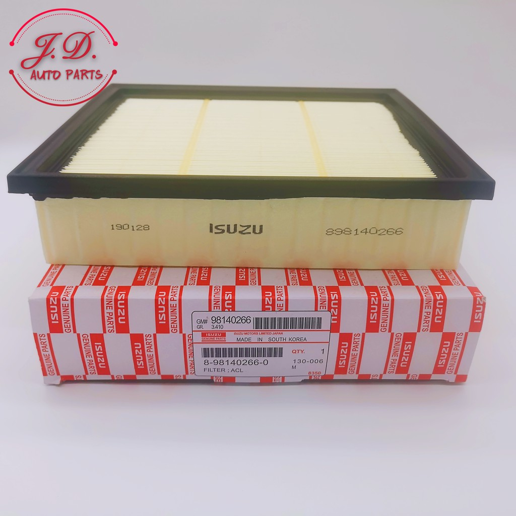 กรองอากาศ ISUZU อีซูซุ All New D-max 205, MU-X 2.5 ปี2012 ขึ้นไป,Blue Power 1.9 แท้ รหัส 8-98140226-