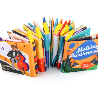 หนังสือผ้าสำหรับเด็ก ลายการ์ตูน เสริมพัฒนาการ หนังสือคำศัพท์เด็ก