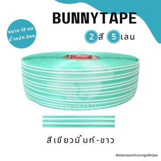 [พร้อมส่ง] เส้นพลาสติกสานตะกร้า สานกระเป๋า12 มิล. 2กก. 2สี5เลน 5:3:4 สานง่าย ไม่เจ็บมือ