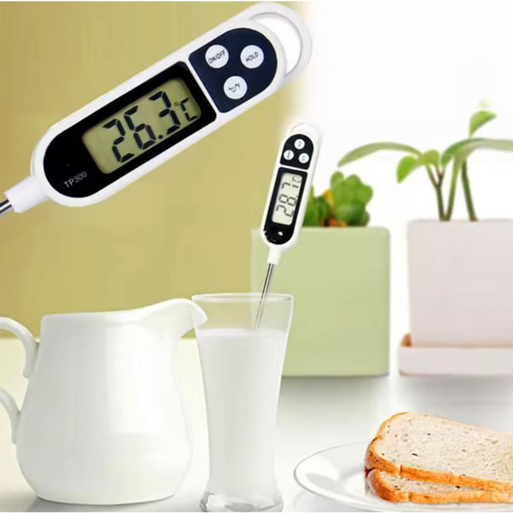 เครื่องวัดอุณหภูมิอาหาร ที่วัดอุณหภูมิอาหาร  เทอร์โมมิเตอร์ วัดอุณหภูมิ แบบดิจิตอล หน้าจอ LCD Food Thermometer L86