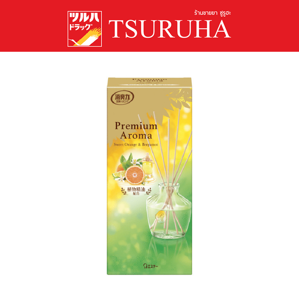 โชชูริกิ พรีเมี่ยม อโรม่า สติ๊ก กลิ่น สวีทออเรนจ์&เบอร์กาม๊อท 65มล./Shoshuriki Premium Aroma Stick Sweet Orange&Bergamot