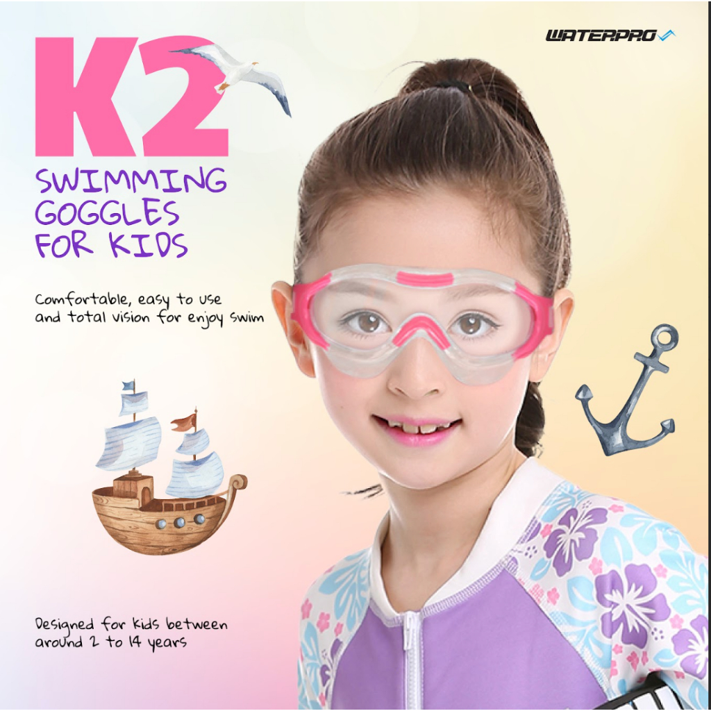 แว่นตาว่ายน้ำเด็ก – Swimming Goggles For Kids K2 แบรนด์ WATER PRO