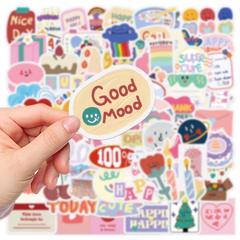 พร้อมส่ง สติ๊กเกอร์ HBD น่ารัก 90 ชิ้น สติ๊กเกอร์ไดคัท PVC กันน้ำ สติ๊กเกอร์การ์ตูน DIY ราคา ถูกที่สุด ดีลบีเคเค แกลเลอรีภาพที่ 3