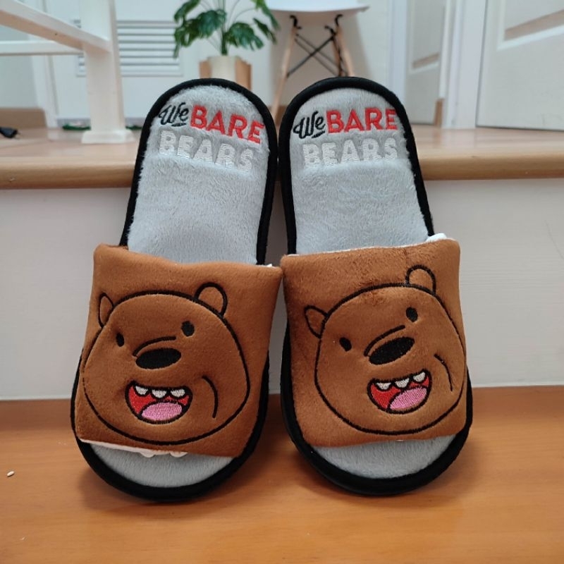 สินค้าพร้อมส่ง‼️รองเท้าใส่เดินในบ้านพื้นบางหัวเปิด คู่ใหญ่ slipperฟรีไซส์(เหมาะสำหรับเท้าไซส์ 36-42")