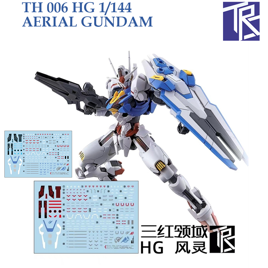 ดีคอลน้ำ [TRS] TH006 s AERIAL GUNDAM [With from Mercury] HG 1/144 WATER DECAL TH 006 TH006A TH006B