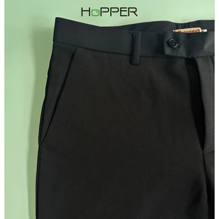 กางเกงสแล็ค Hopper Progress ผ้ายืดทูเวย์ เดฟ สีดำ
