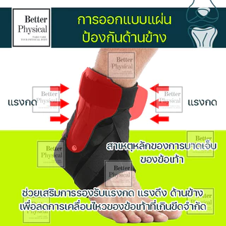 พยุงข้อเท้า แบบProfessional ankle support (A8) สายรัดข้อเท้า ป้องกันข้อเท้า เล่นกีฬา ออกกำลังกาย