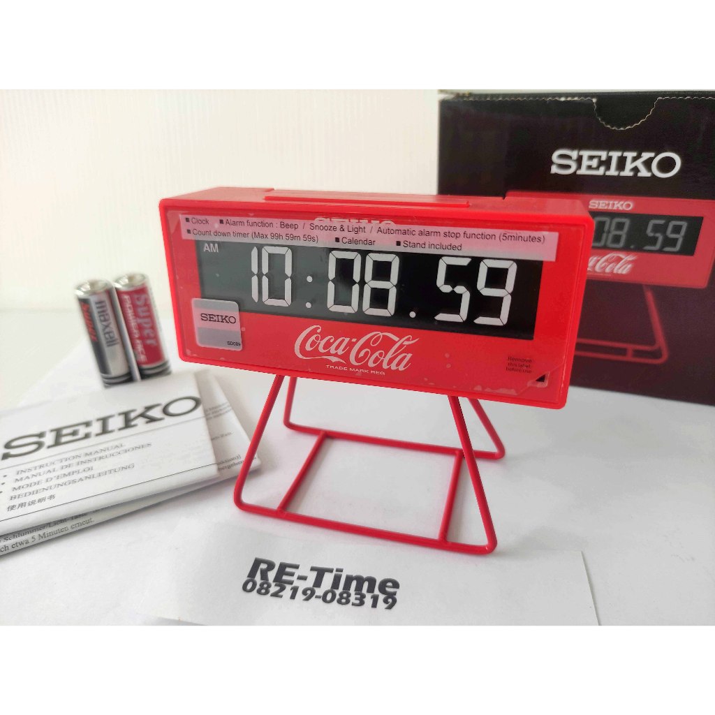 นาฬิกาปลุก SEIKO X Coca-Cola รุ่นQHL901R Miniatime Table Clock Limited Edition