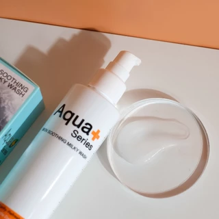(ส่งฟรี จากแบรนด์) Aqua+ Series Skin Soothing Milky Wash 175 ml. โฟมล้างหน้าสูตรน้ำนม (2 ขวด)