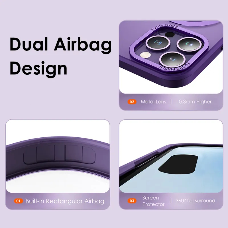 Wsken เคสโทรศัพท์มือถือแบบแม่เหล็กตั้งได้สีด ําสําหรับ 15 Pro 15 Pro Max - รูปที่ 5