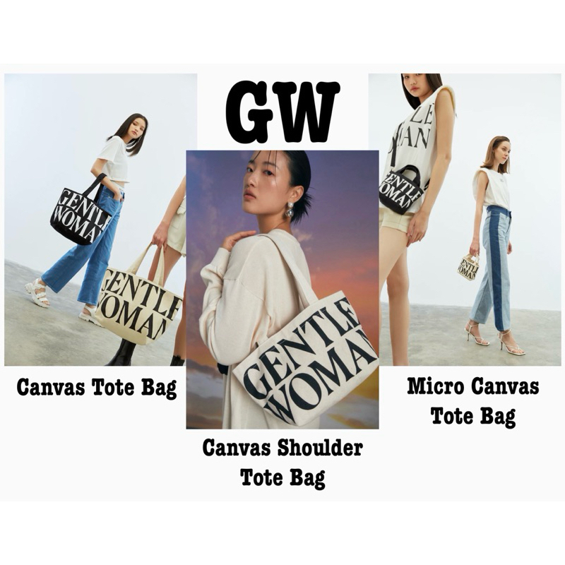พร้อมส่ง มีแท็ก + ถุง GENTLEWOMAN Club : Canvas Tote Bag / Micro Canvas Tote Bag/ Canvas Shoulder Tote Bag