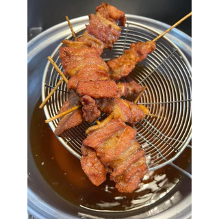 หมูทอดเสียบไม้ มี2ขนาด (ไม้ใหญ่55ไม้/ไม้เล็ก110ไม้) 🐷🔥 เหมาค่าส่ง ฟรีกล่องโฟม!! ทุกจังหวัดทั่วไทย🎉