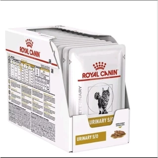 อาหารเปียกประกอบการรักษาโรคไต นิ่ว ท้องเสียแมวและแมวทำหมัน Royal Canin 1 กล่อง บรรจุ 12 ซอง