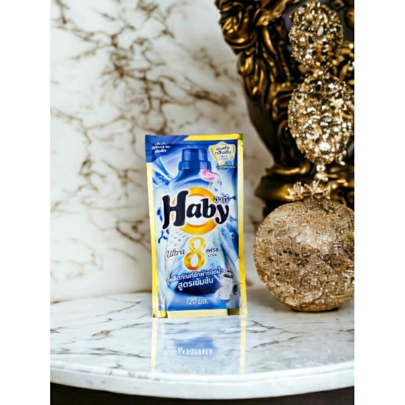น้ำยาซักผ้าสูตรเข้มข้น Haby ถุงใหญ่ 720มล.