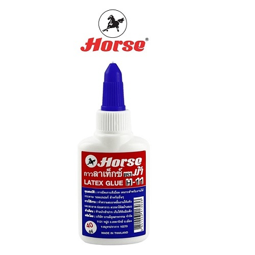 HORSE ตราม้า กาวลาเท็กซ์  40 CC. # H-11  จำนวน 1 ขวด