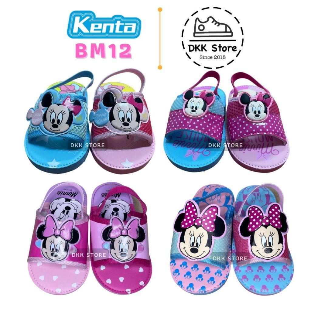 DKK รองเท้าแตะเด็กหัดเดิน KENTA BM12 มีรัดส้น ลายมินนี่เม้าท์ Minnie 👧