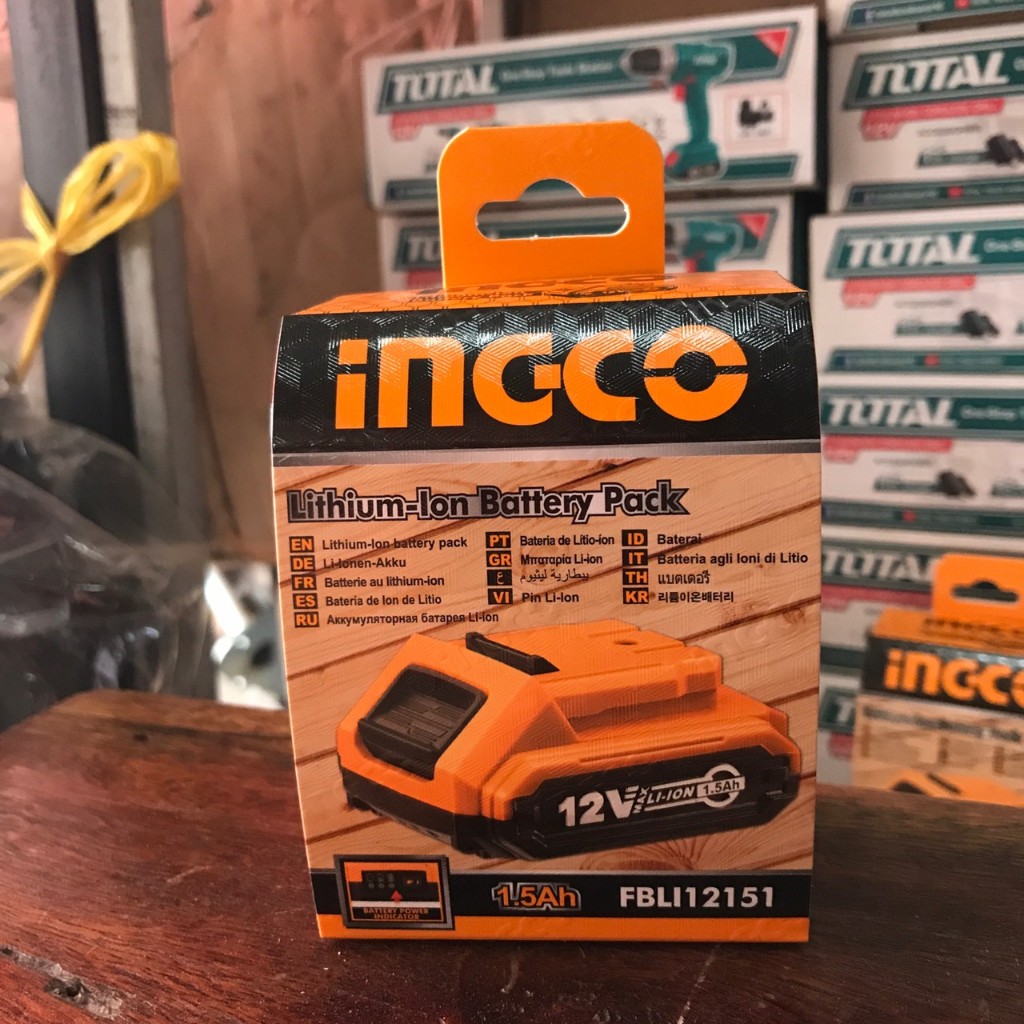 INGCO แบตเตอรี่ลิเธียมไอออน 12V 1.5 ah แบต Total แบตเตอรี่