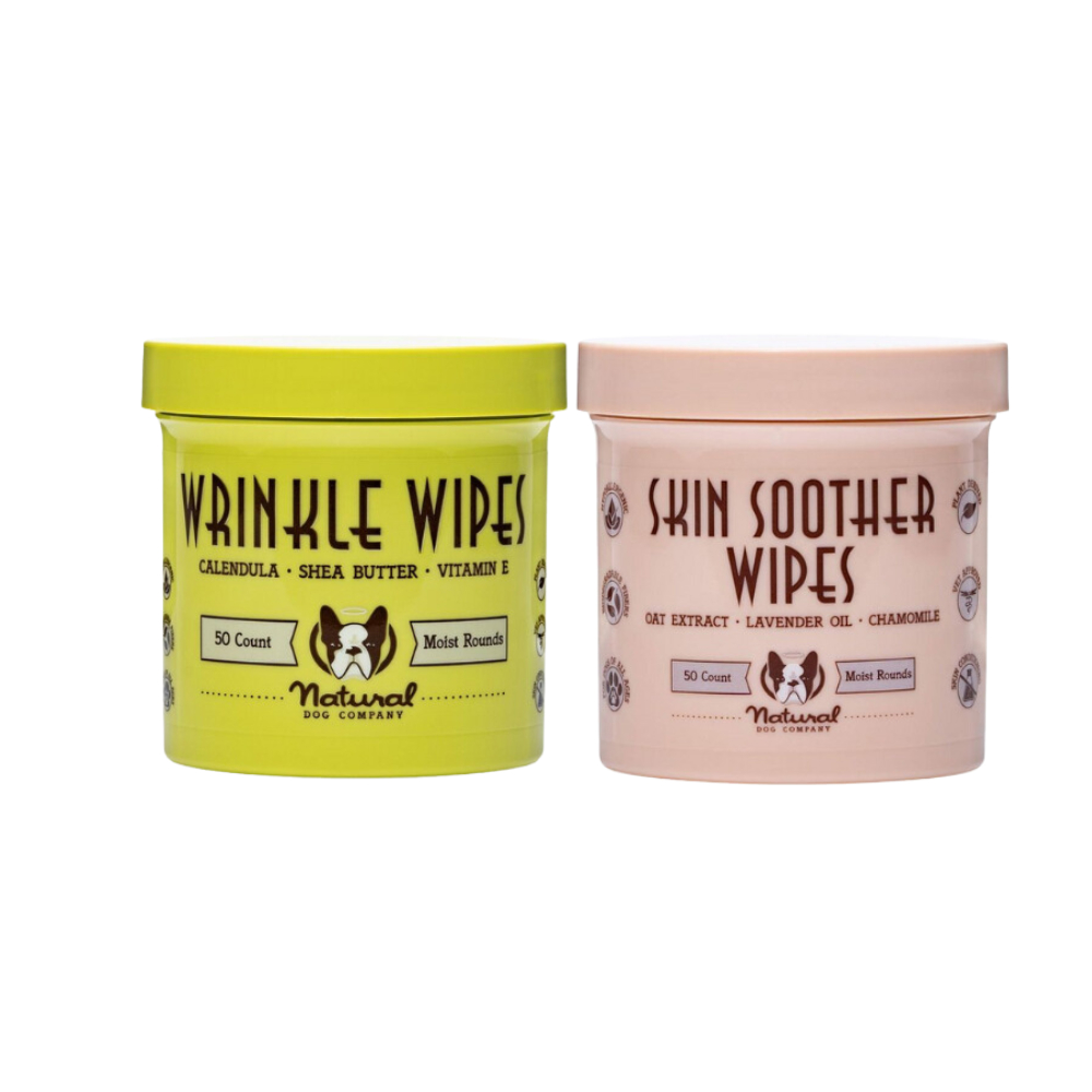 NATURAL DOG COMPANY: WIPES SET  (เซ็ทสำลีทำความสะอาดคราบน้ำตาและผิวหนัง) 780 บาท