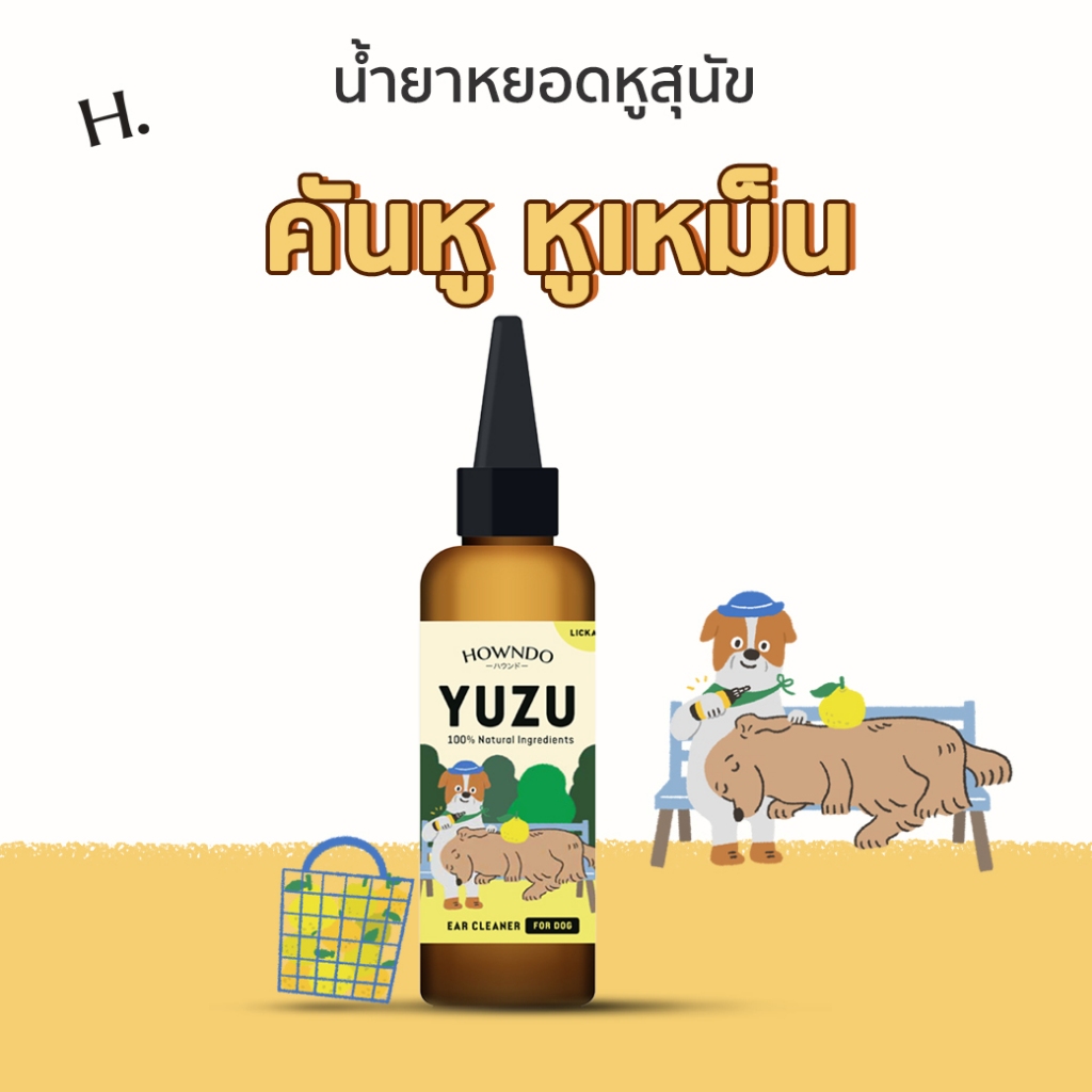 น้ํายาทําความสะอาดหูแมว น้ำยาเช็ดหูแมว น้ำยาเช็ดหูหมา ไรหู ทำความสะอาดหู ช่วยลดกลิ่น ป้องกันไรหู Howndo