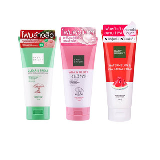 โฟมล้างหน้าเบบี้ไบร์ท มี 3 สูตร Baby Bright Clear Treat Acne Facial Foam