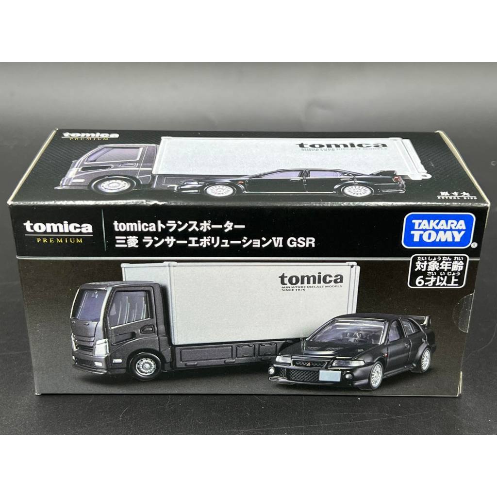 Tomica Transporter Mitsubishi Lancer Evo 1 กล่องประกอบด้วยรถ 2 คันในกล่อง