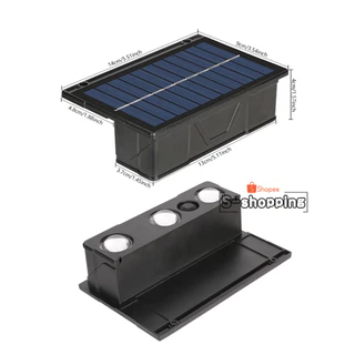 SS-BD73 ไฟ2สี ไฟโซล่าเซลล์ Solar light 3 LED ติดบันไดหน้าบ้าน รั้วบ้าน ติดผนัง เพิ่มความสวยงาม