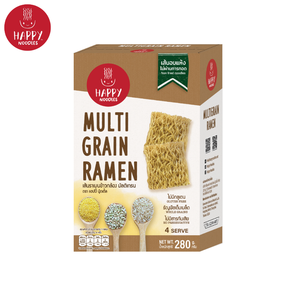 เส้นราเมนมัลติเกรน (Multi Grains Ramen) 280g.