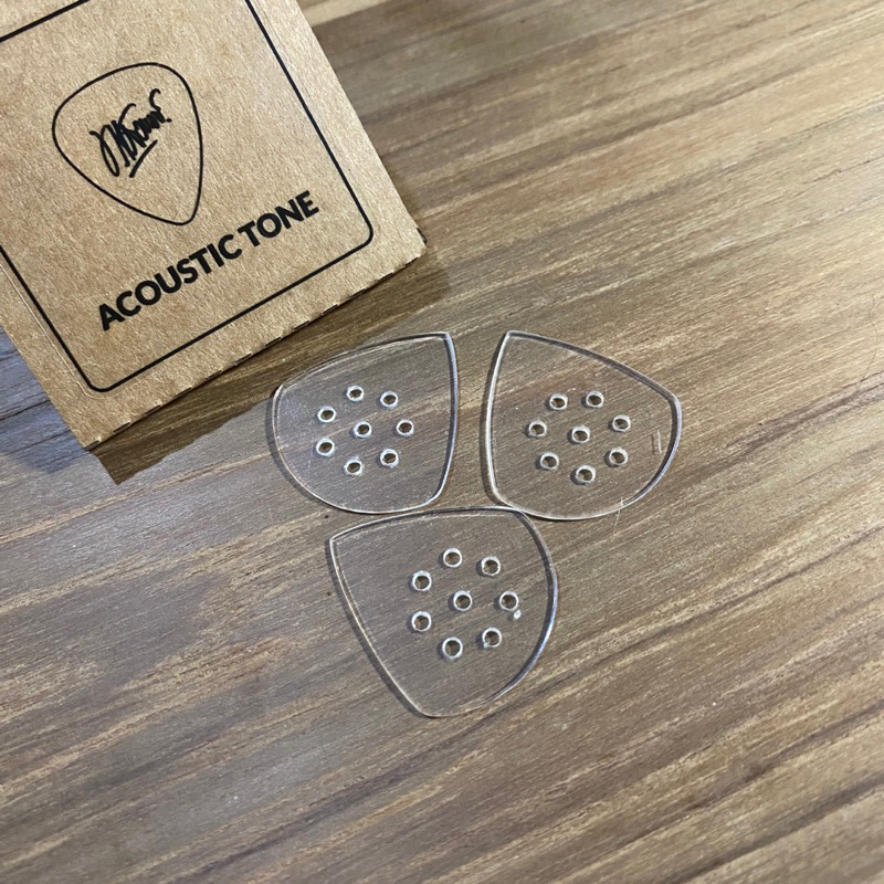 ปิ๊กกีตาร์โปร่ง Stealth Acoustic Tone สีใส หนา 1 มิล (3 ชิ้น)