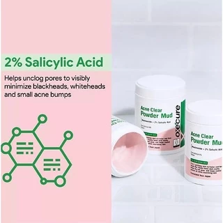 แป้งโคลน Oxecure Acne Clear Powder Mud 50g. อ๊อกซีเคียว แป้งโคลนสำหรับผิวที่มีปัญหาสิว ลดการสะสมของแบคทีเรีย