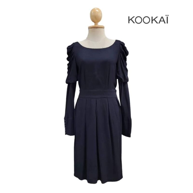 Kookai Paris Tie-Waist Puff Sleeve Dress