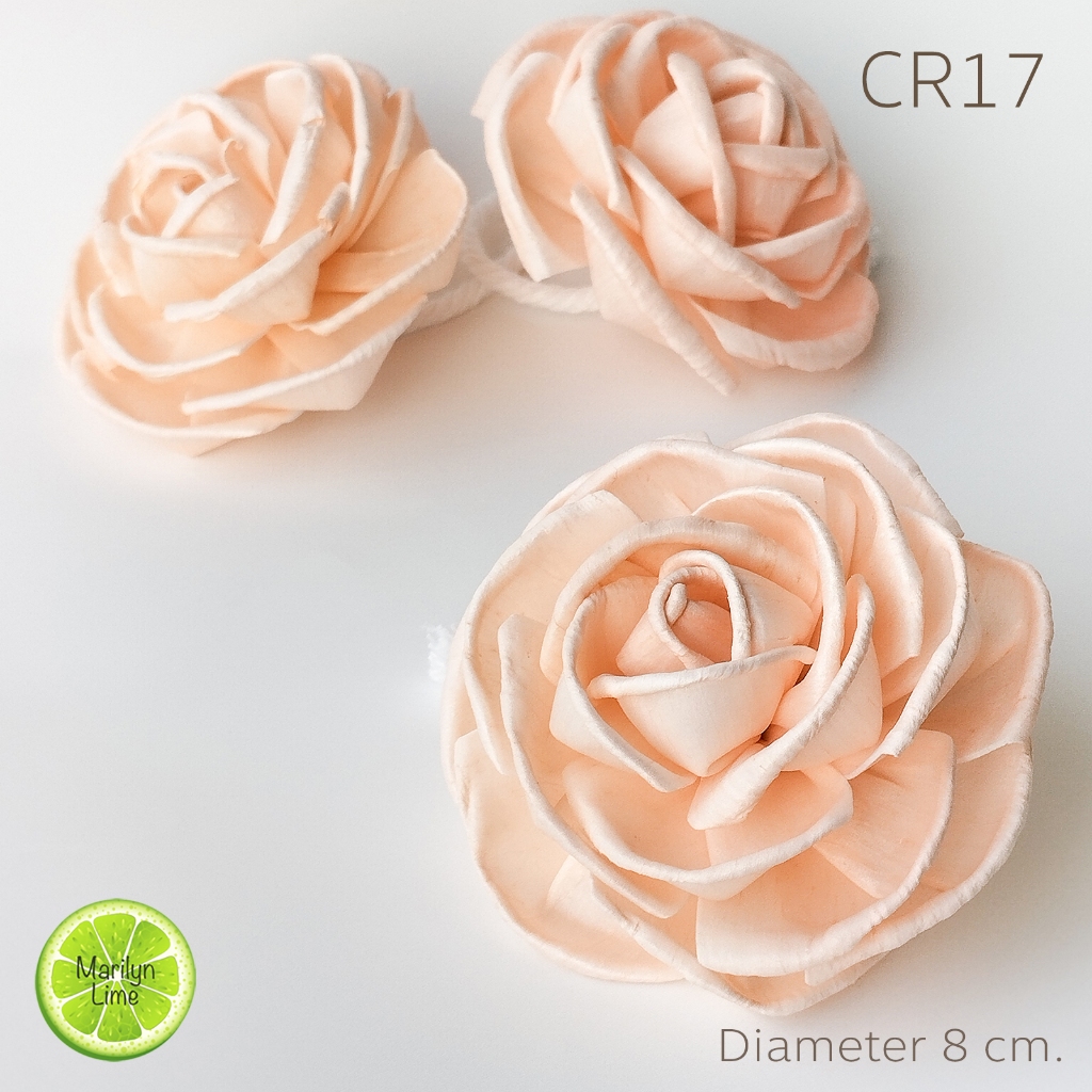 ดอกไม้แห้งสำหรับดูดน้ำหอม ทำจากไม้โสนย้อมสี [size 8 cm.] หลายสี + ร้อยเชือก พร้อมส่ง !!
