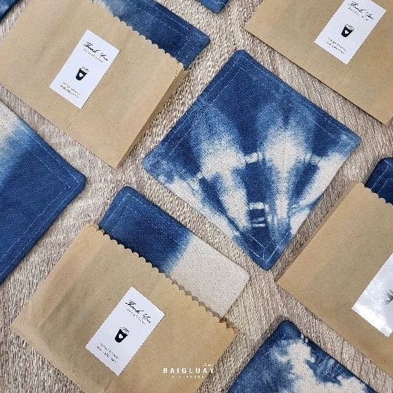 ของที่ระลึกที่รองแก้วผ้ามัดย้อม | ผ้าแคนวาส | ทำแพคเกจให้ฟรีไม่จำกัดจำนวน